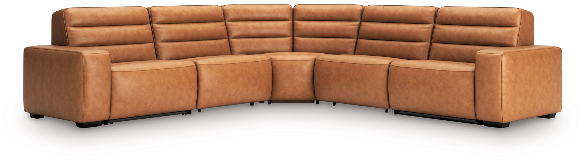 Modero - 5-Piece Power Reclining Sectional With 2 Armless Chairs - Tof