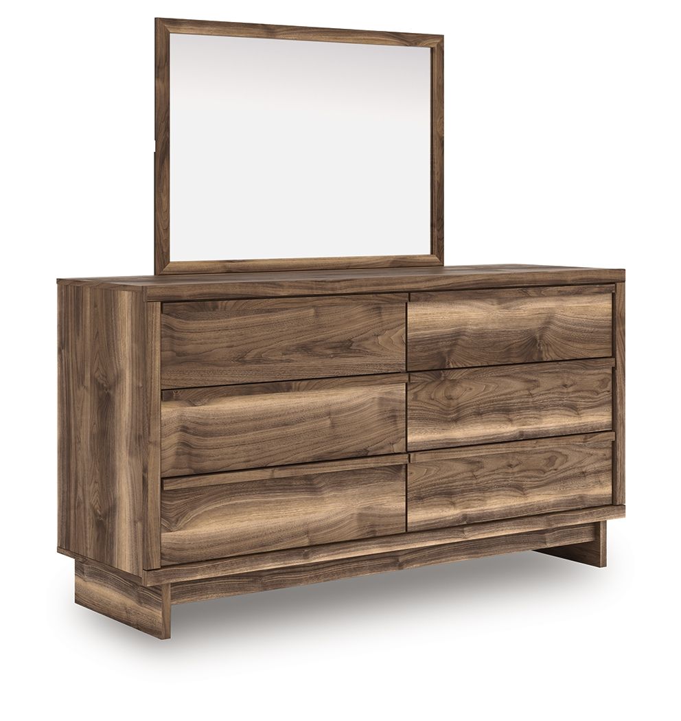 brown six drawer dresser Zadilyn - And Mirror Integrated drawer handles round Cobalt Blue Day Dresses Destination wedding Size:XL 16-18
