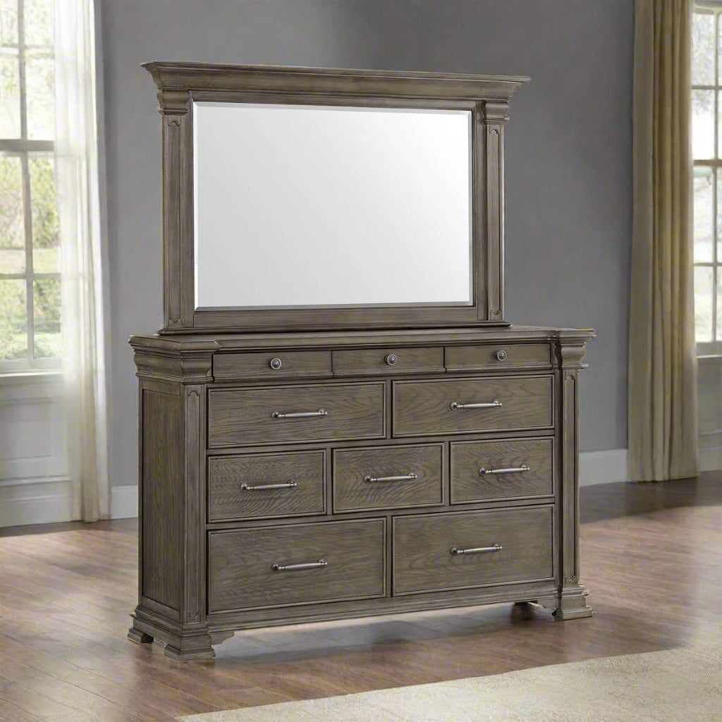 elegant dresser with mirror Painted Cottage Shabby Chic Dresser and Mirror