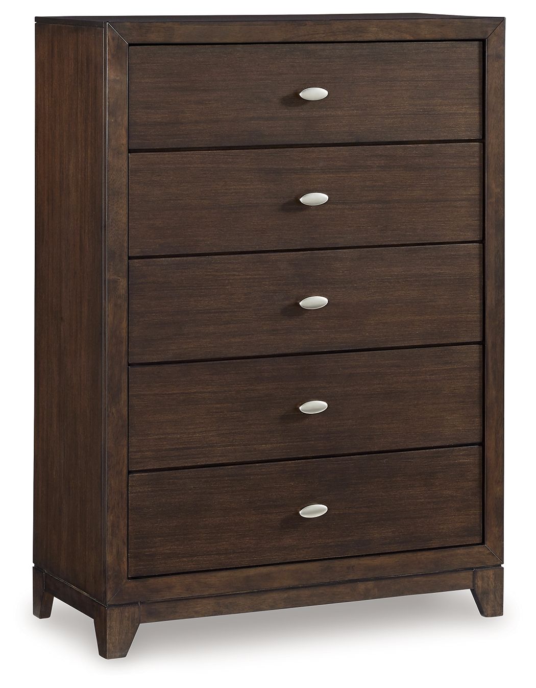 brown five drawer dresser Koligey - 5-Drawer Dresser 27.5"W Single Dresser With Waveform Fluted Panel