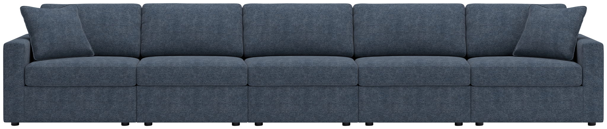 Modmax - 5-Piece Sectional With LAF / RAF Corner Chairs And 3 Armless Chairs - Ink