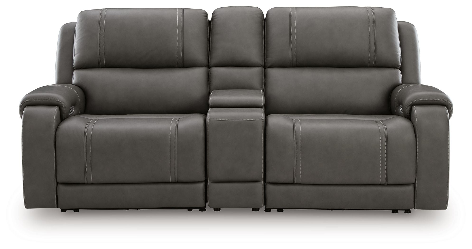 5Z-Harrenhurst - 3-Piece Power Reclining Sectional Loveseat With Storage Console - Anchor