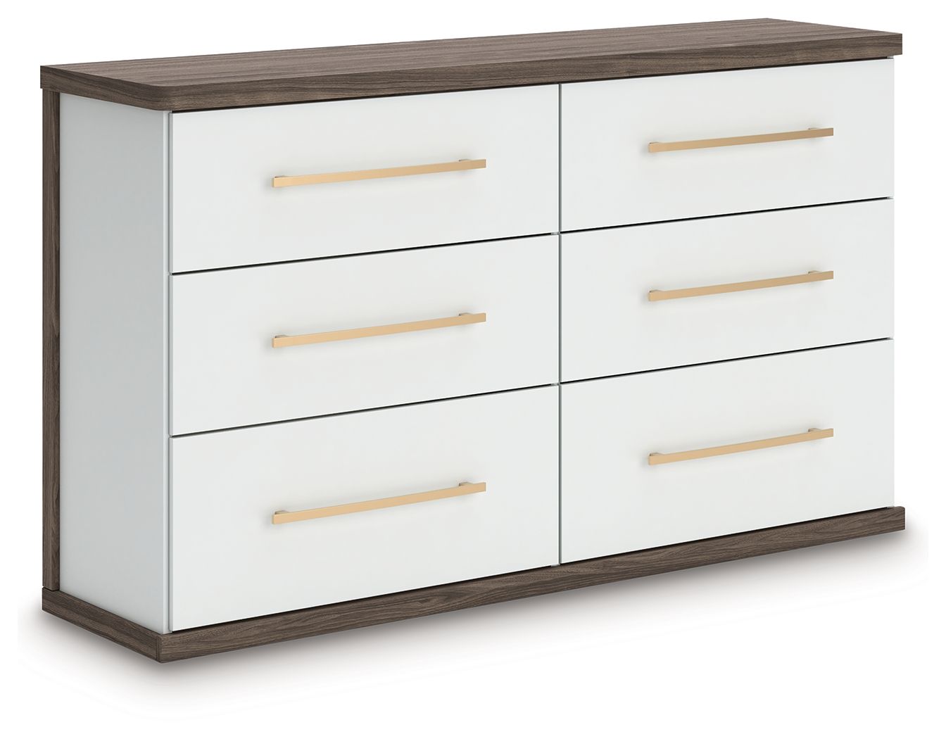 Mazilar - Six Drawer Dresser - Brown / White