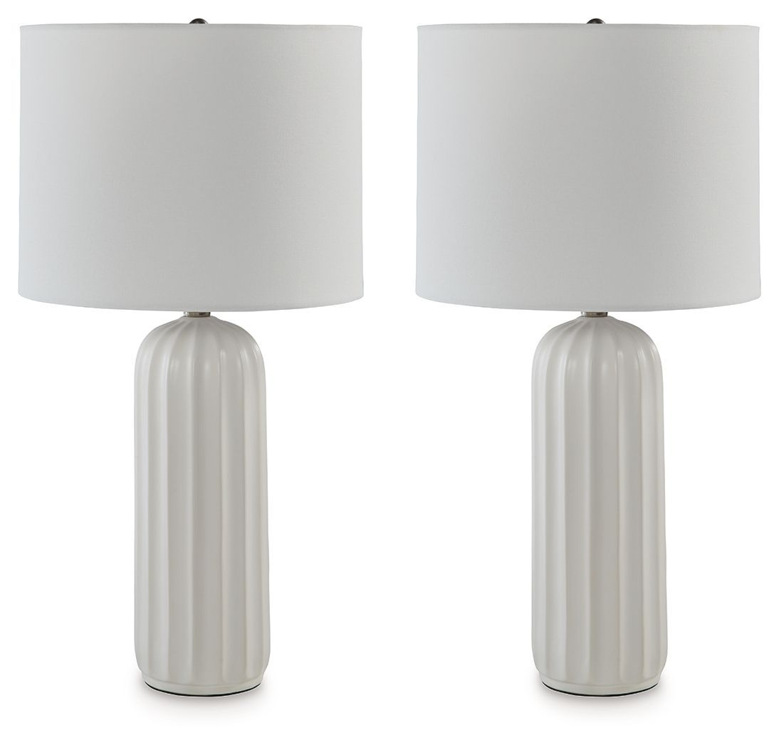 Clarkland - Ceramic Table Lamp - White