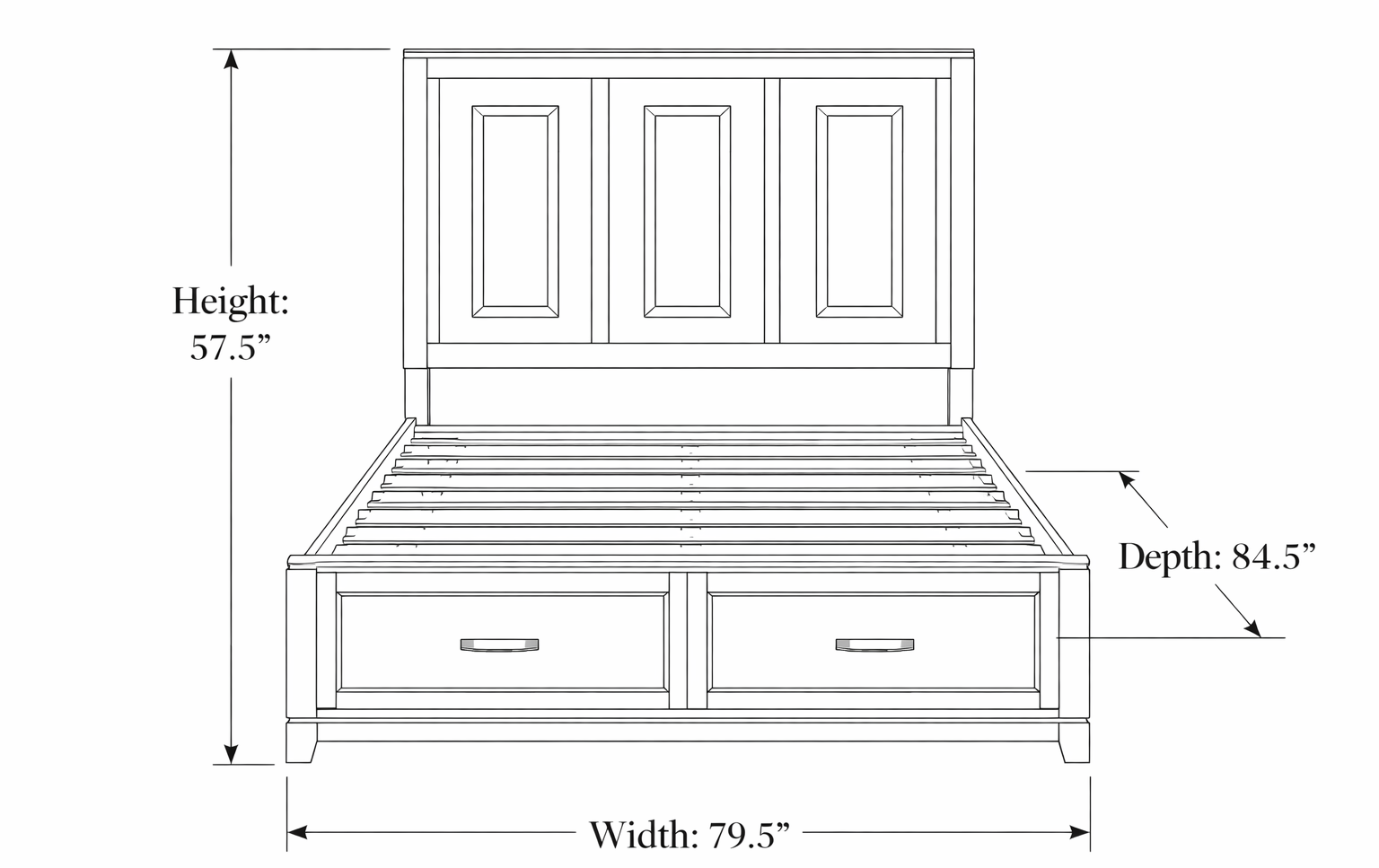 Garretson Gray King Storage Bed