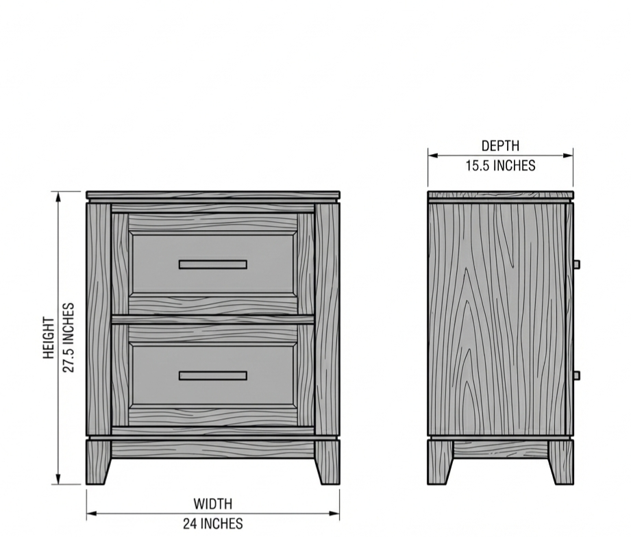 Garretson Gray Nightstand