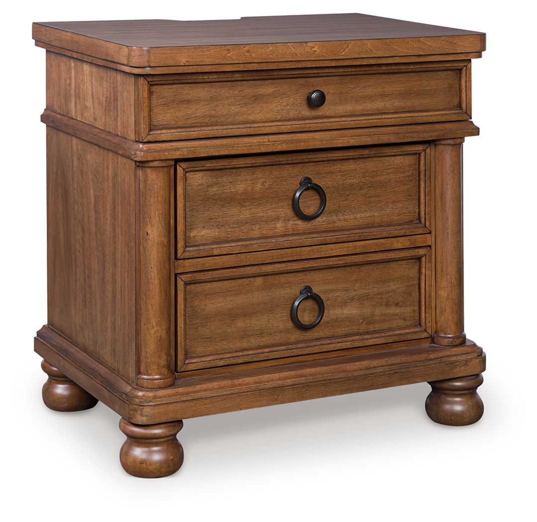 Chadworth - Three Drawer Night Stand - Brown