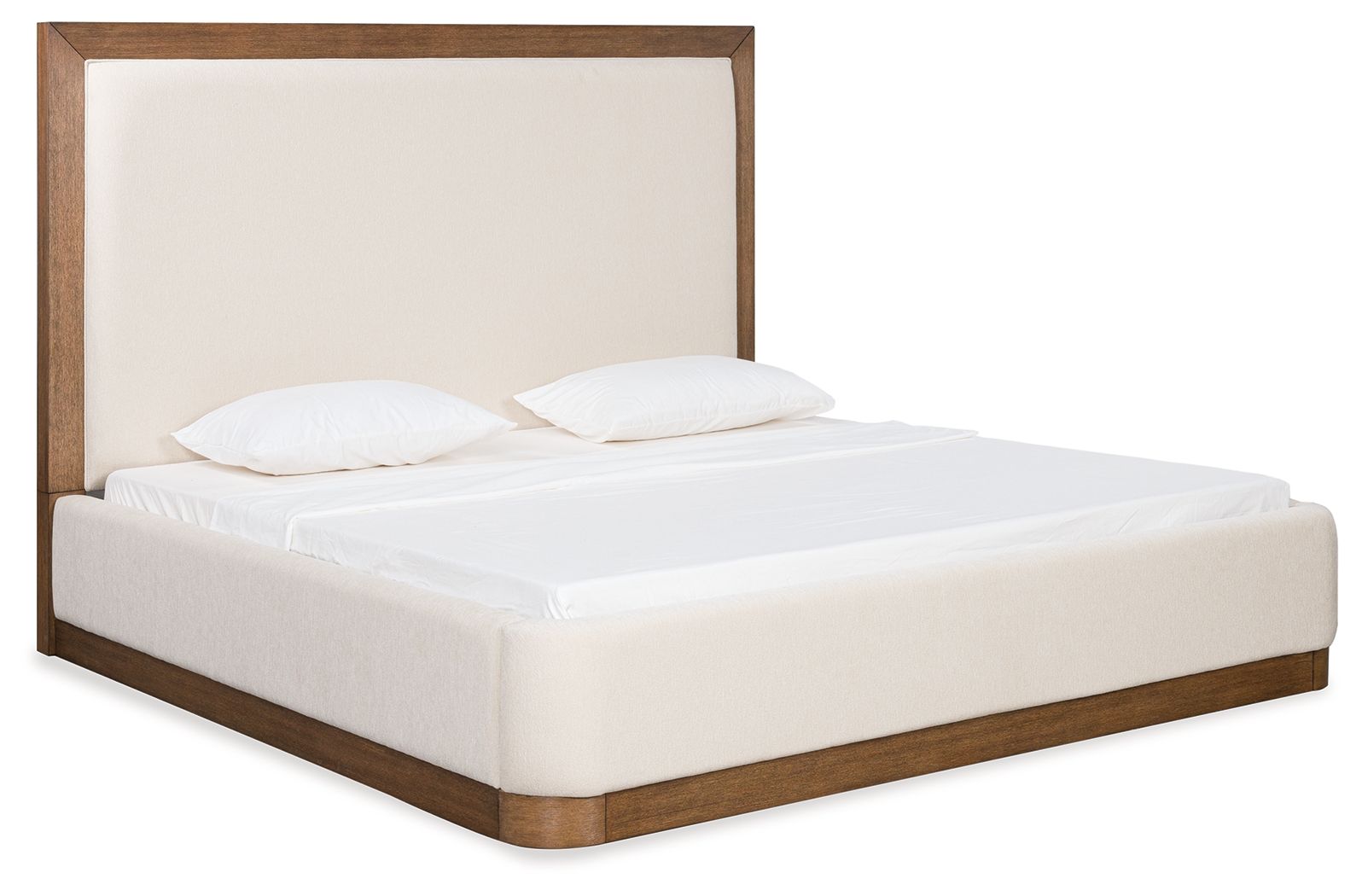 Hennington - Queen Upholstered Bed - Medium Brown