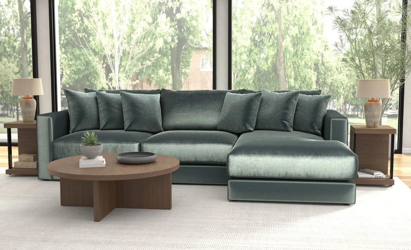 Remington Pine 3-Piece Right Side Facing Chaise Sectional