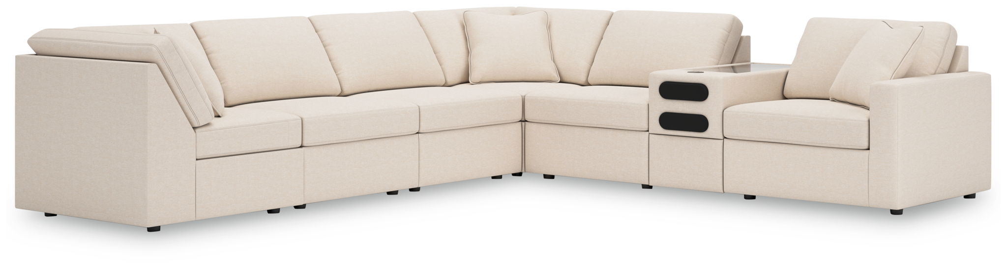 Modmax - 7-Piece Sectional With Audio System Console - Oyster