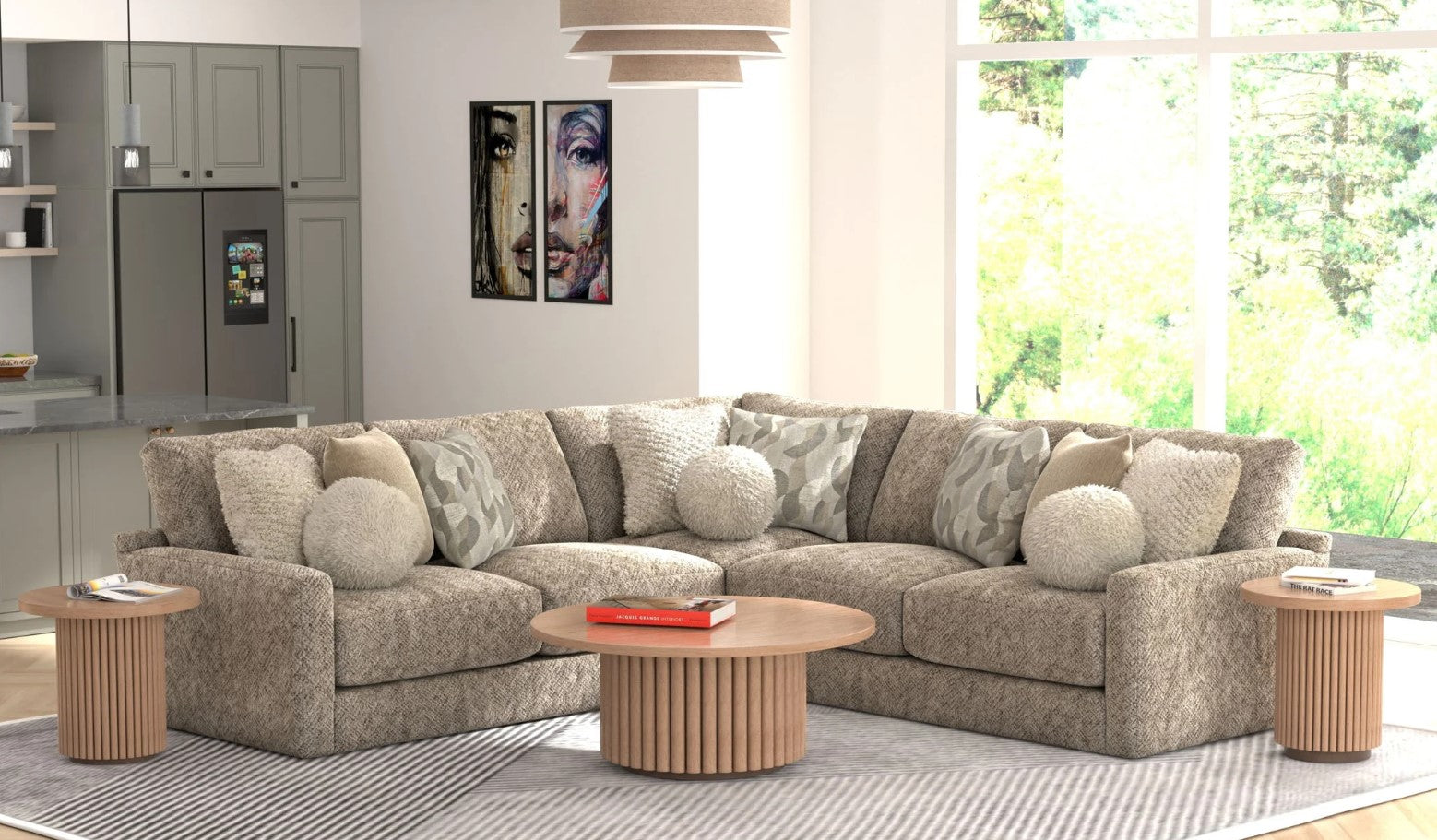 Turner Mushroom 3 Piece Sectional