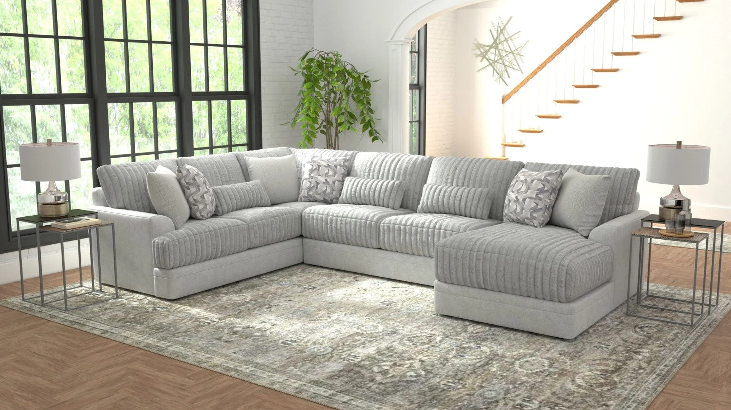 Titan 3 Piece Right Side Facing Chaise Sectional