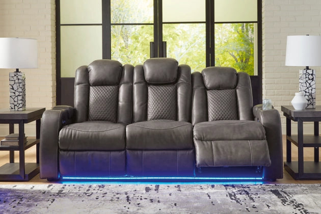 Fyne-dyme Power Reclining Sofa With Adj Headrest