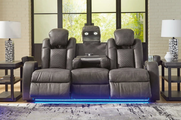 Fyne-dyme Power Reclining Sofa With Adj Headrest