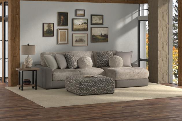 Canyon Umber 2 Piece Right Side Facing Chaise Sectional + Ottoman