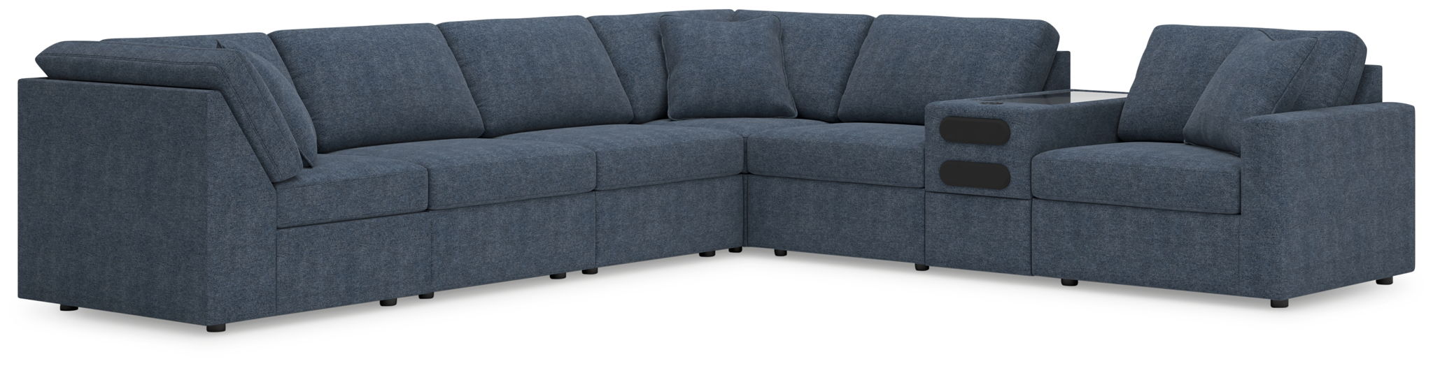 Modmax - 7-Piece Sectional With Audio System Console - Ink