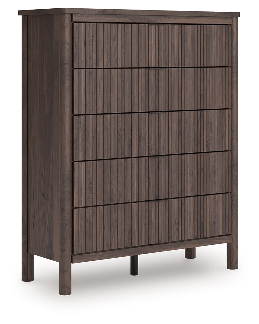 Cadmori - Five Drawer Wide Chest - Brown