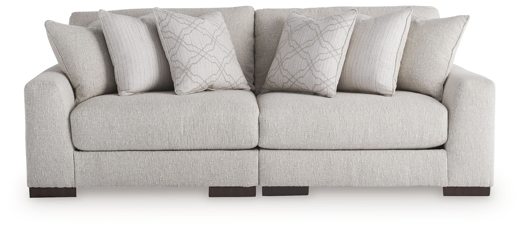Cavella - 2-Piece Sectional Loveseat - Pebble