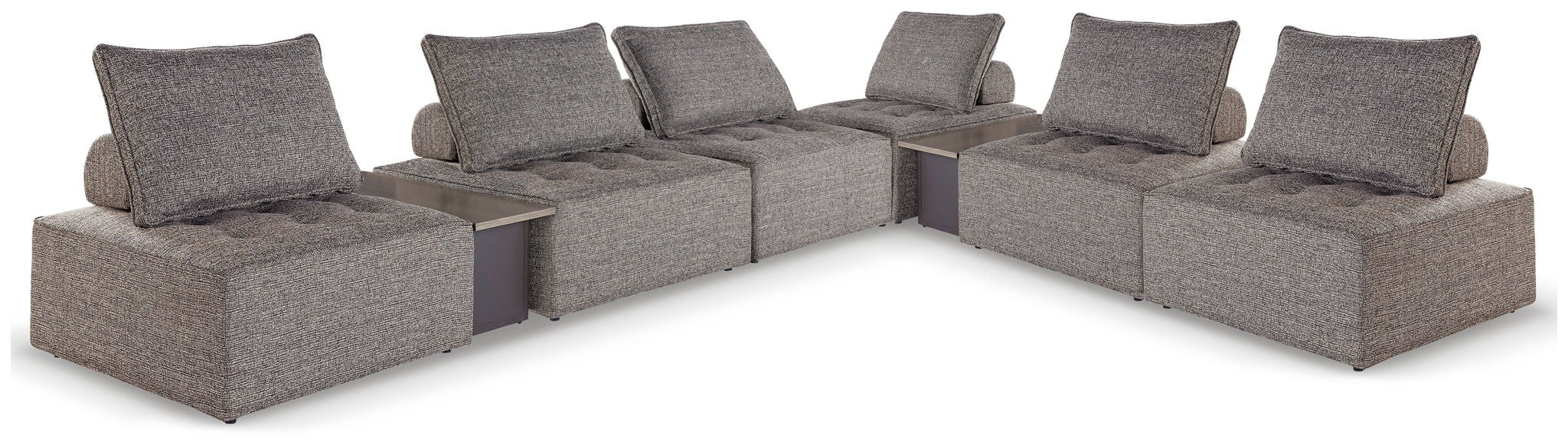 Bree Zee - 8-Piece Outdoor Modular Seating With 2 End Tables - Brown