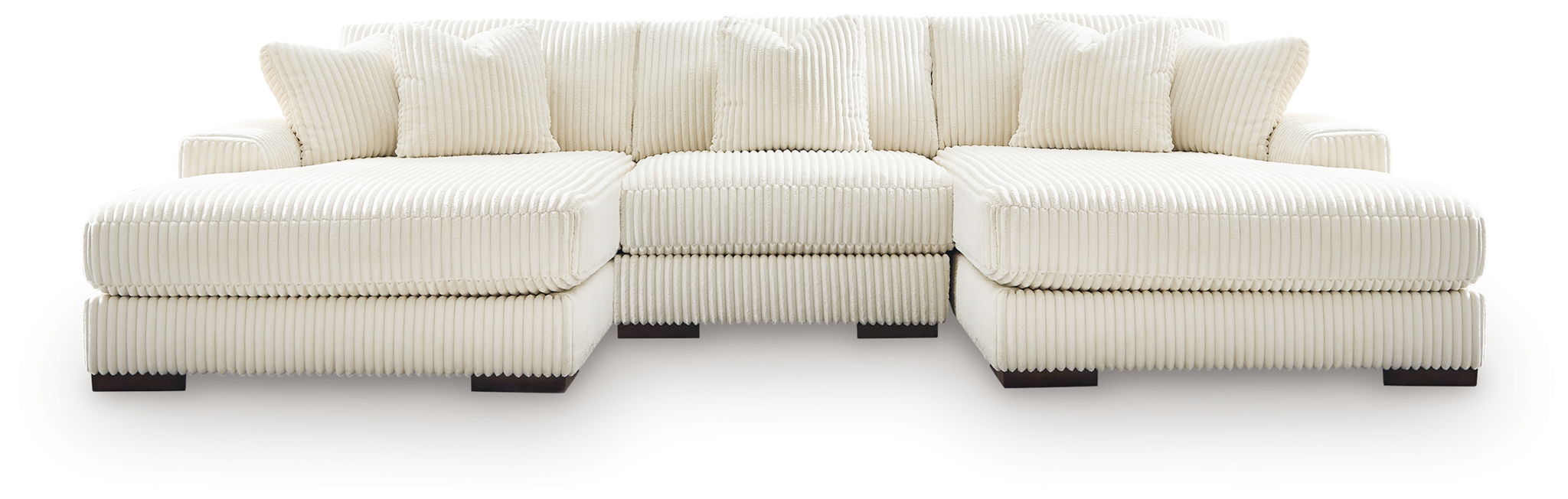 Lindyn - 3-Piece Sectional With Double Chaise - Ivory