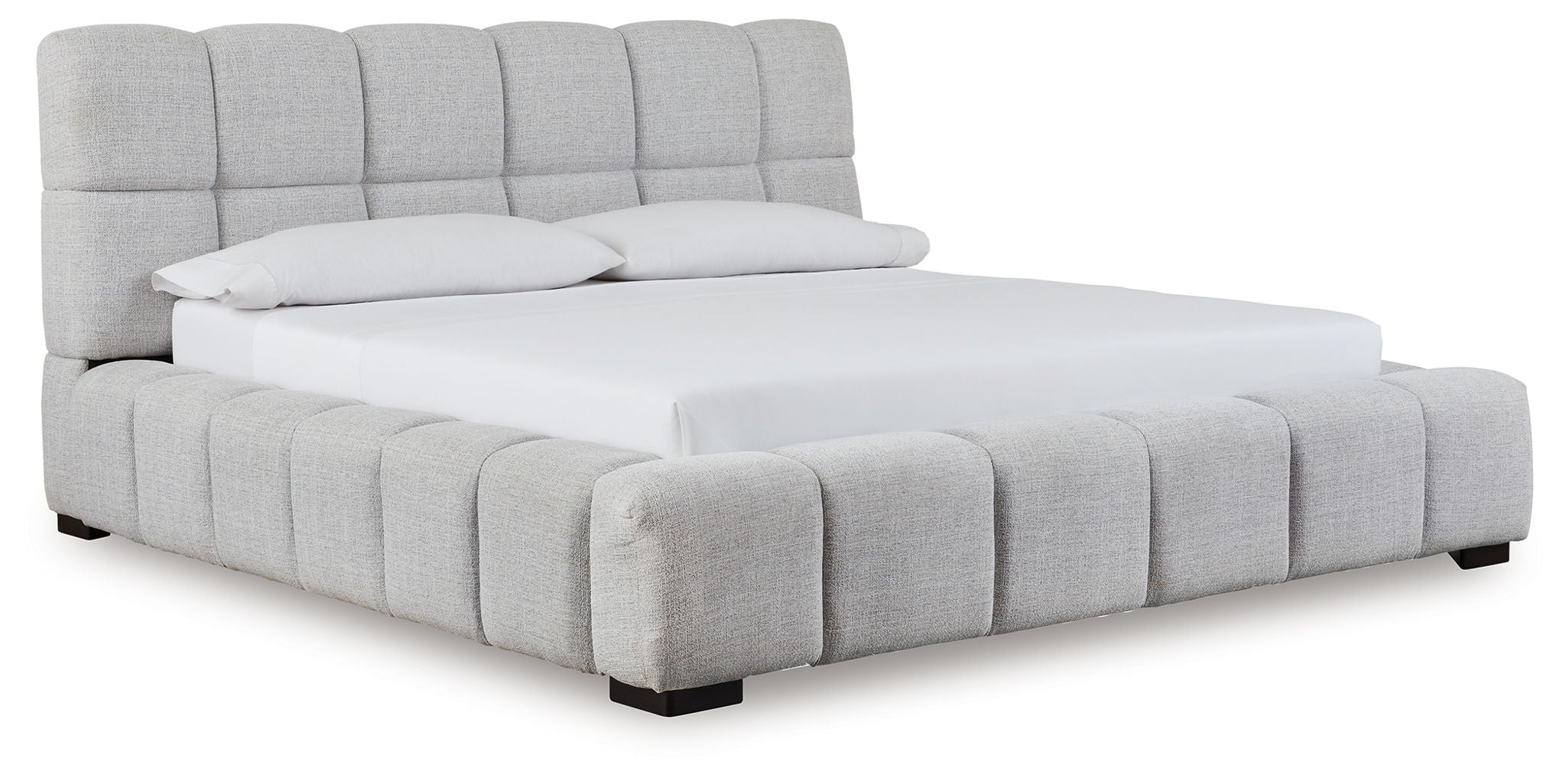 Jesstean - California King Upholstered Bed - Light Gray