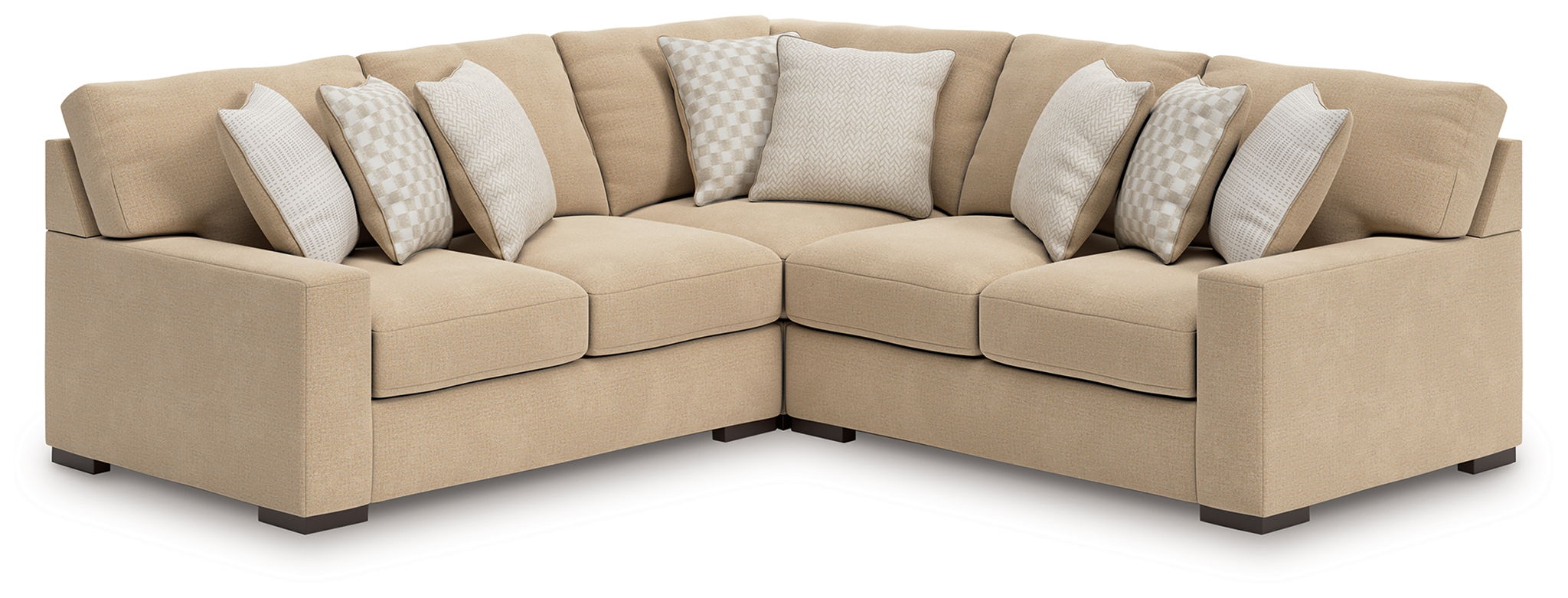 Larce - 3-Piece Sectional With Laf Loveseat And With Raf Loveseat - Dune