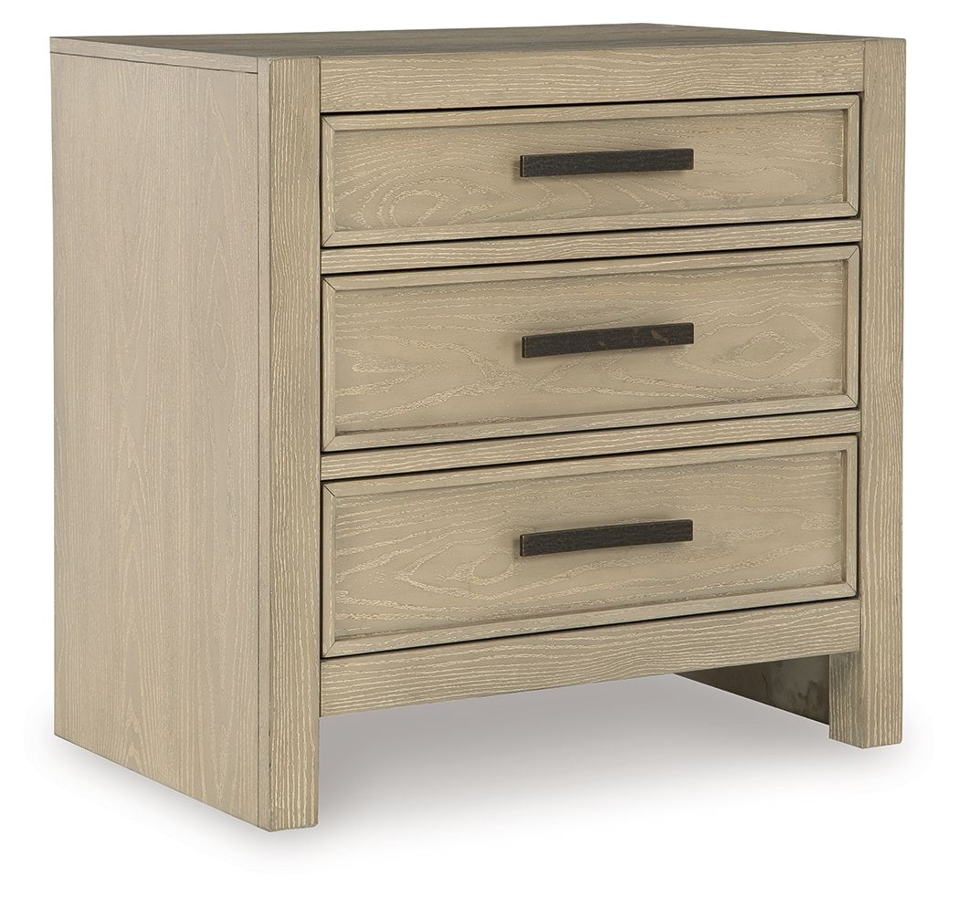 Calmoro - Three Drawer Night Stand - Gray