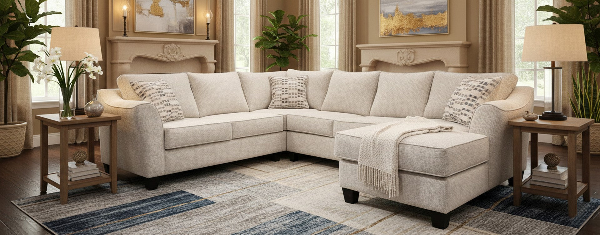 The Ashford Lancer Snow 3-Piece Sectional