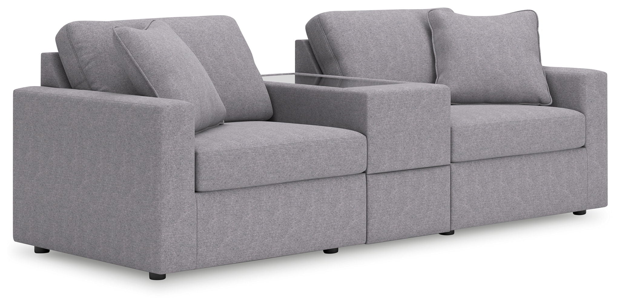 Modmax - 3-Piece Sectional With Storage Console - Granite