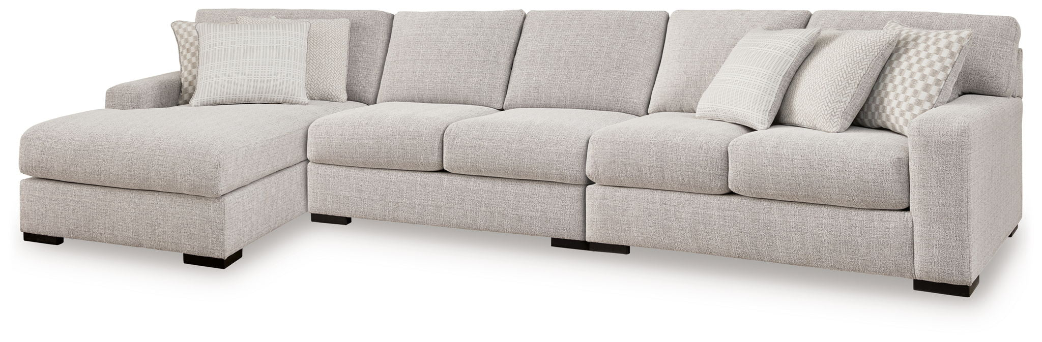 Larce - 3-Piece Sectional With Laf Corner Chaise And Armless Loveseat - Stone