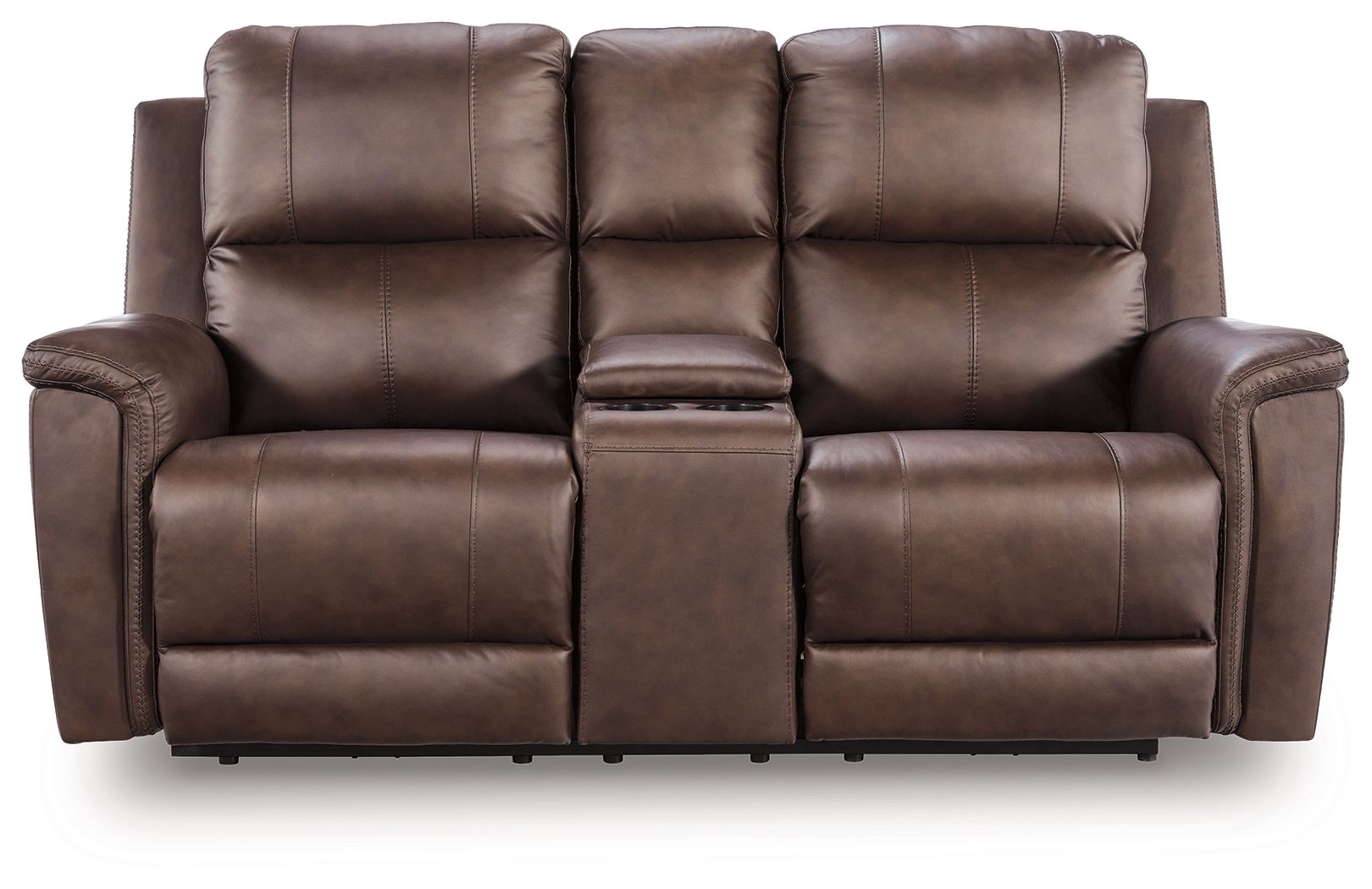 Beryton - Power Reclining Loveseat With Console / Adjustable Headrest - Espresso
