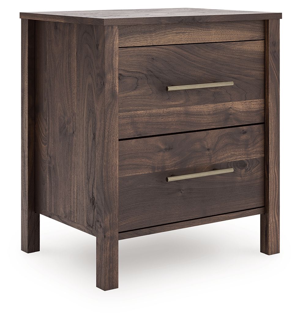 Calverson - Two Drawer Night Stand - Mocha