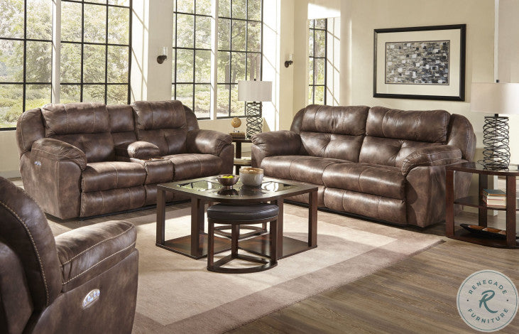 Ferrington Dusk Power Lay Flat Reclining Sofa
