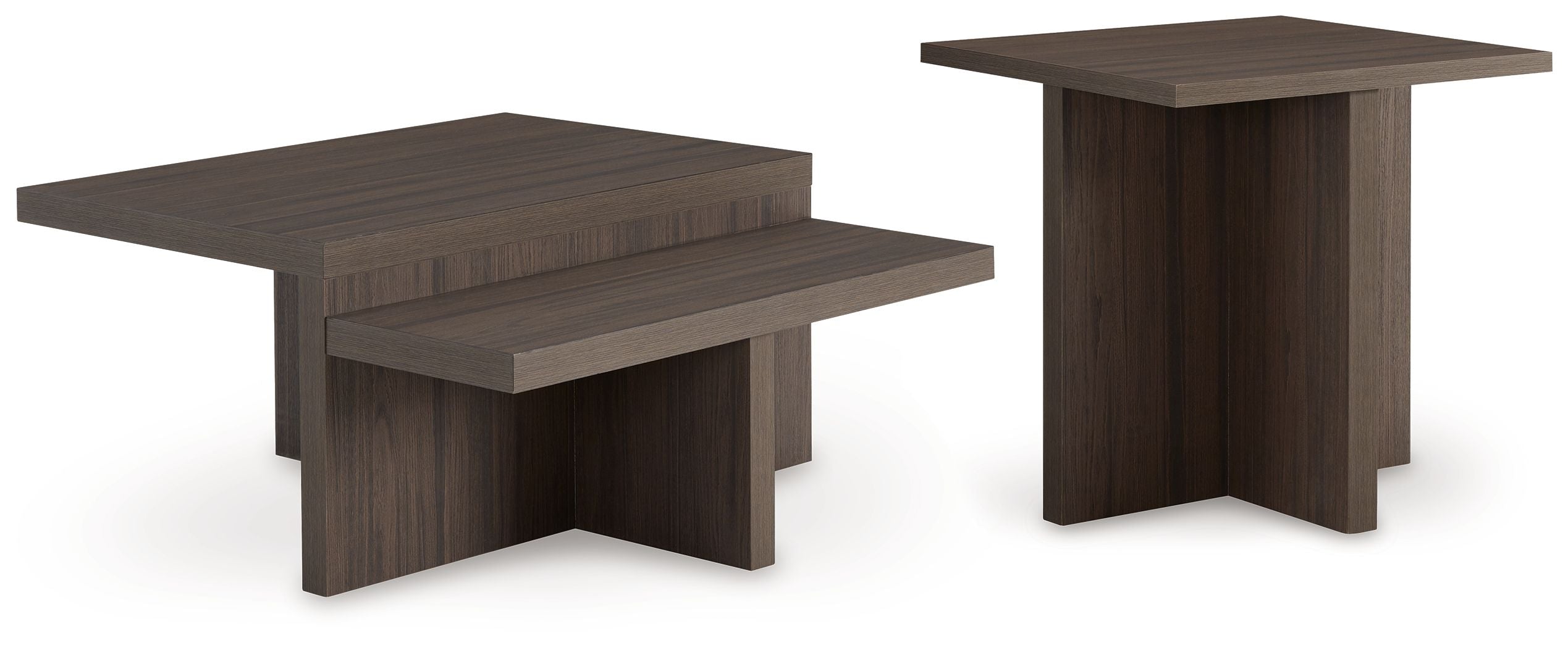 Zendex - Occasional Table Set - Brown