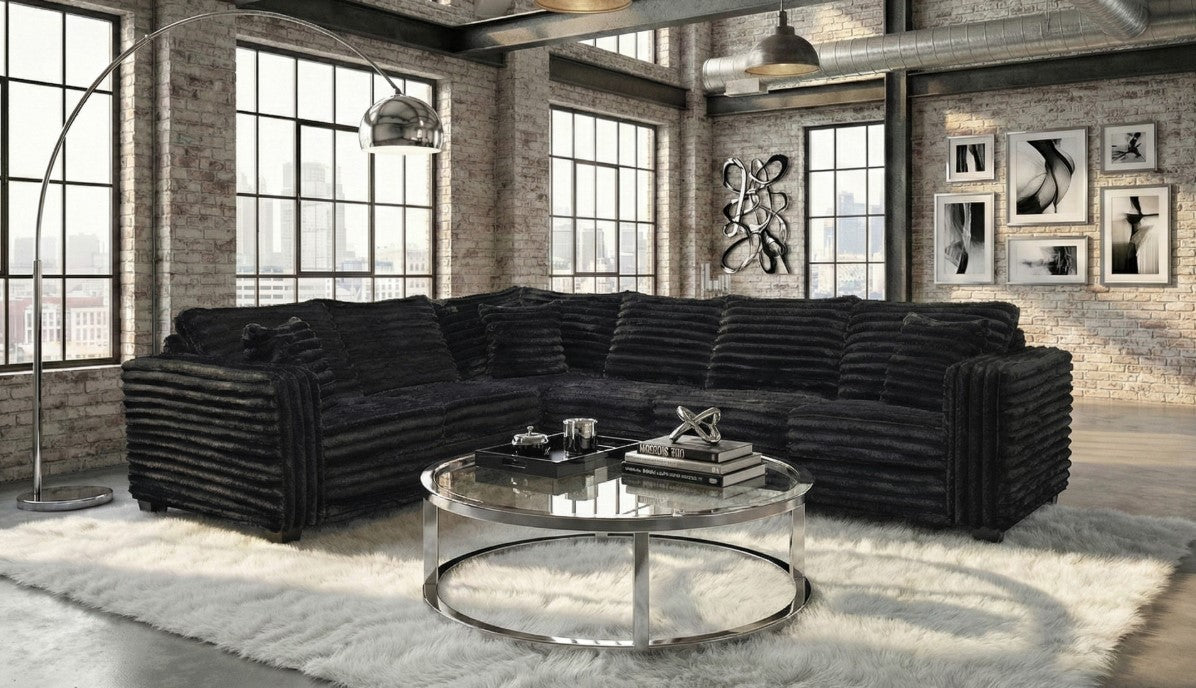 The Stuart Hugo Black 2-Piece Sectional