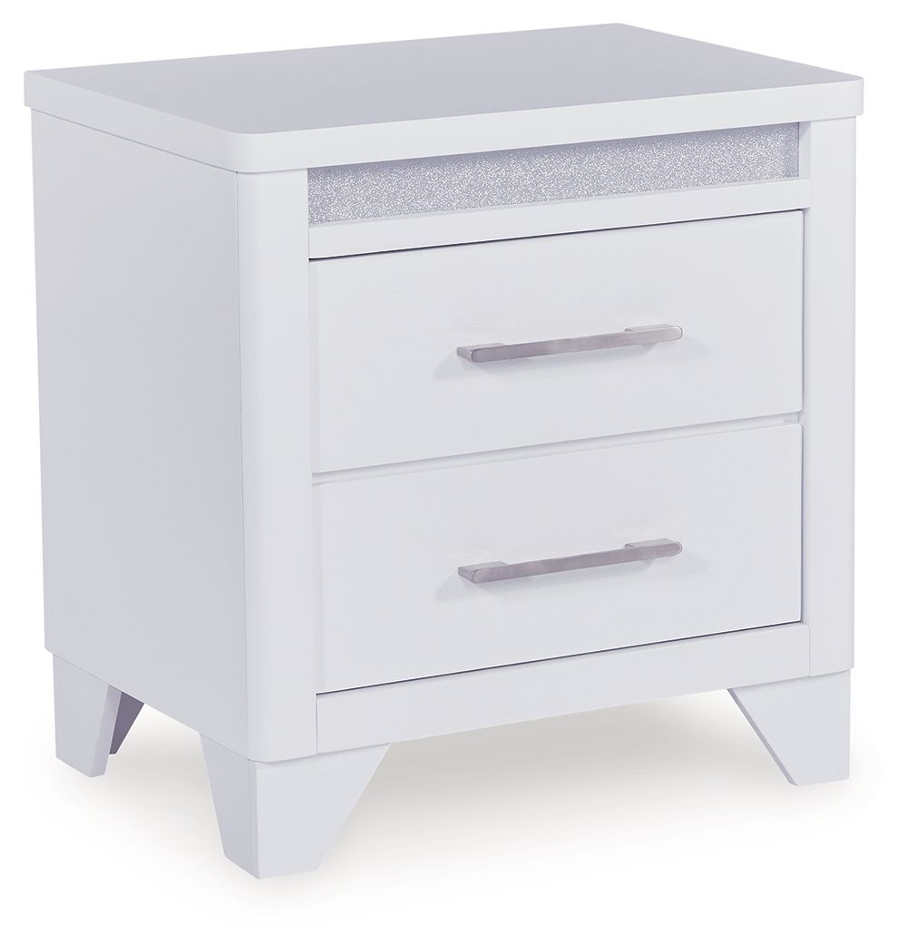 Frostlyn - Two Drawer Night Stand - White