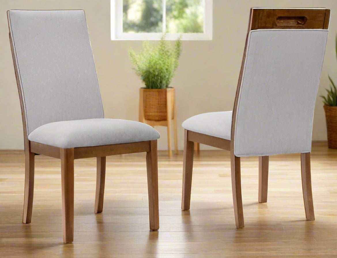 Lyncott - Dining Upholstered Side Chair - Beige / Brown