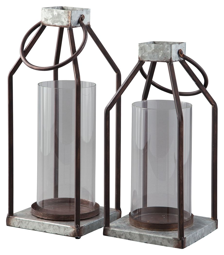Diedrick - Lantern Set - Gray / Black