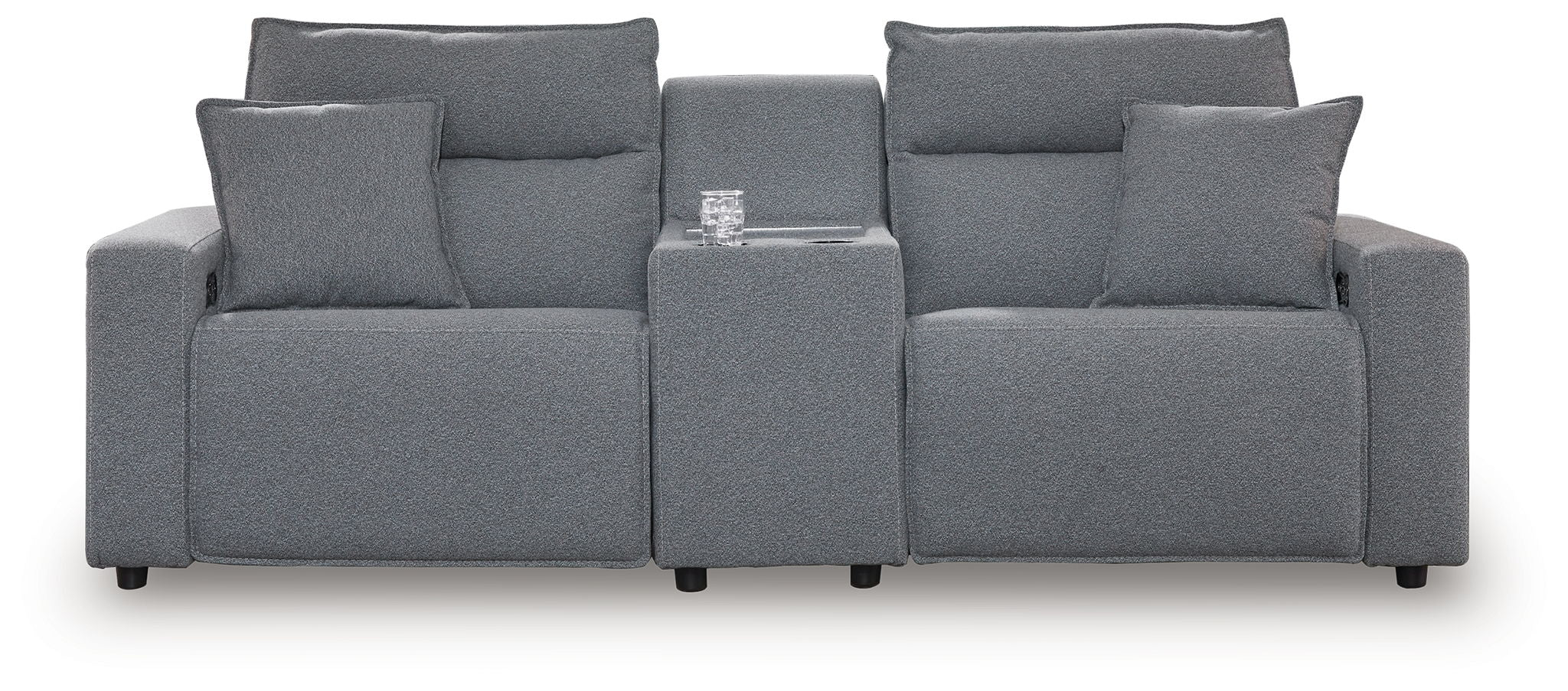 Modmax II - 3-Piece Power Reclining Sectional With Console - Salt And Pepper