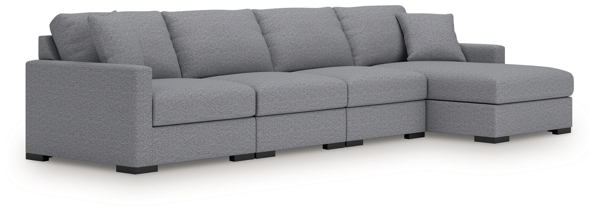 Omaha By Ashley - 4-Piece Sectional With RAF Corner Chaise - Salt And Pepper