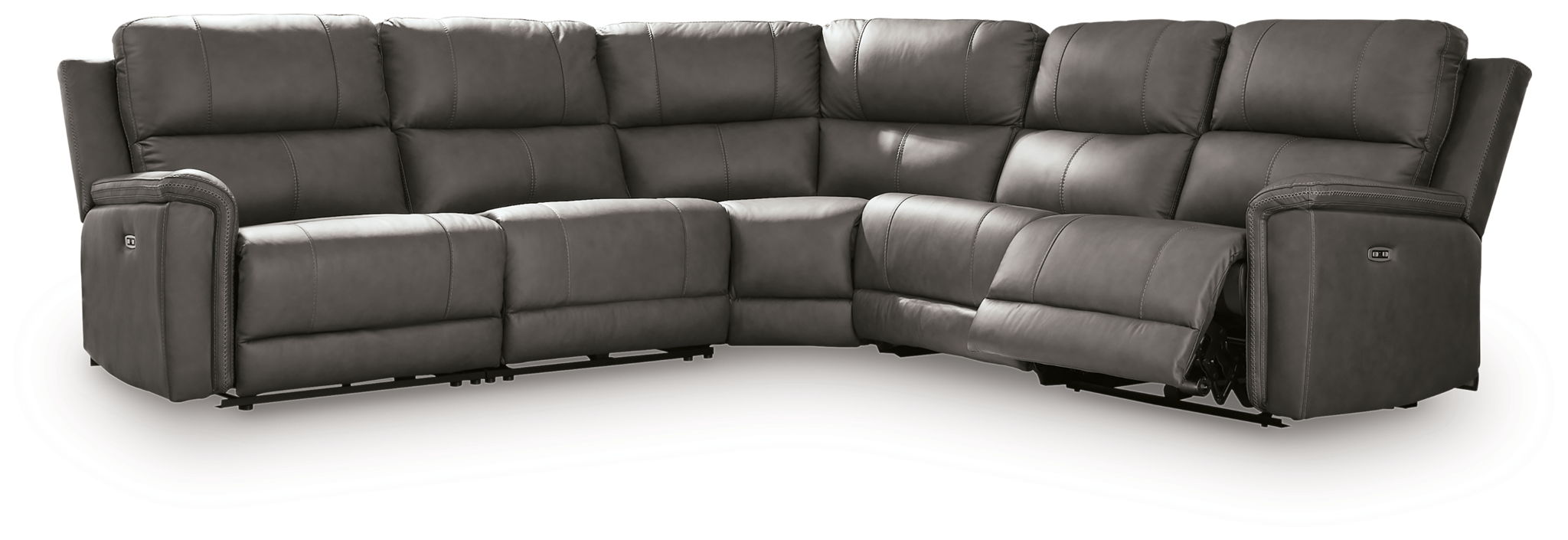 Beryton - 5-Piece Power Reclining Sectional With RAF And LAF Recliners - Anchor