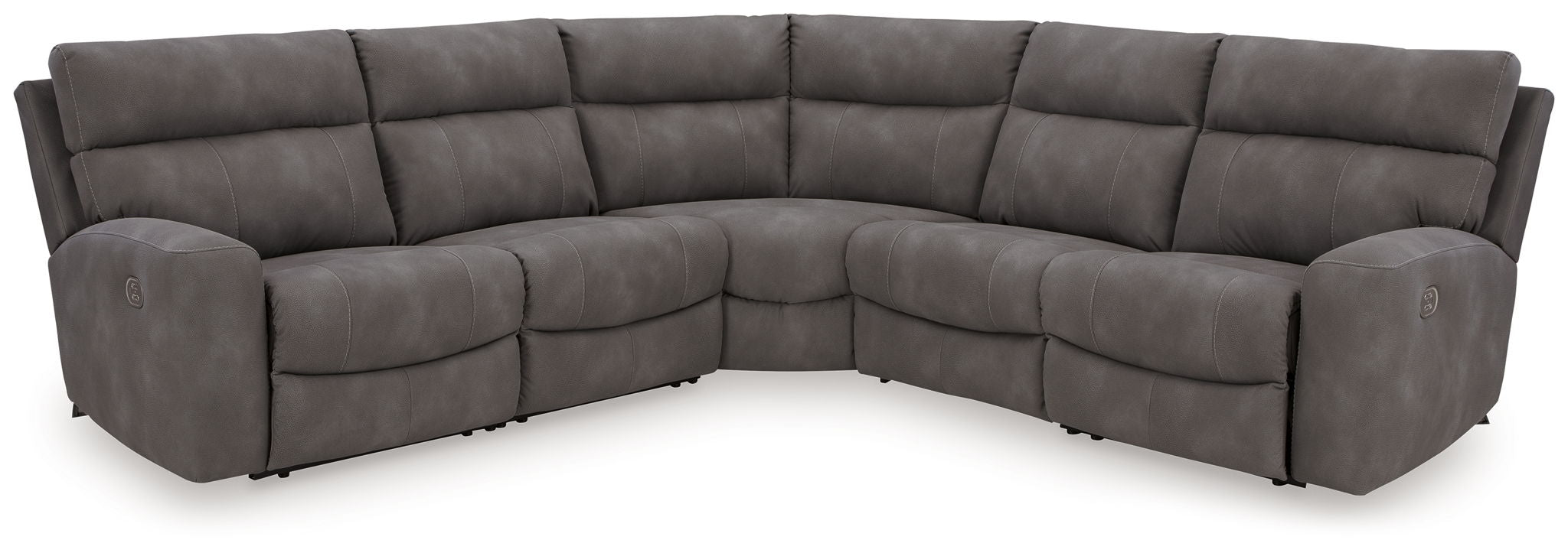 Next-Gen Durapella - 5-Piece Power Reclining Sectional - Slate
