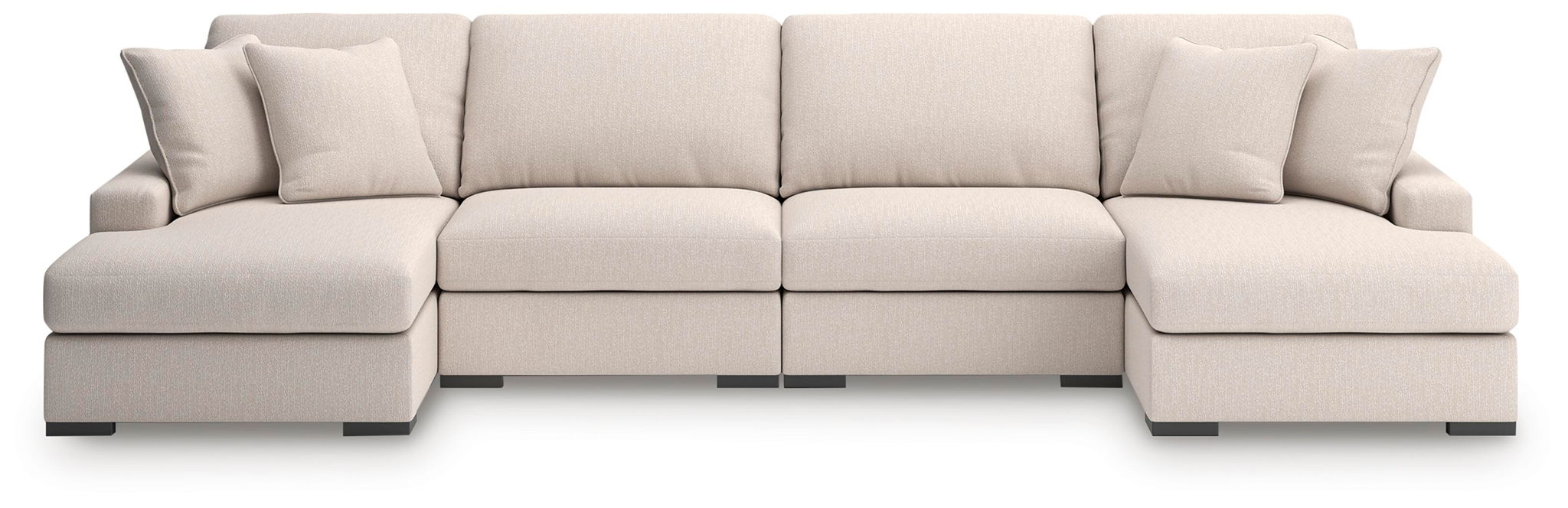 Calden - 4-Piece Sectional With Double Chaise - Oyster