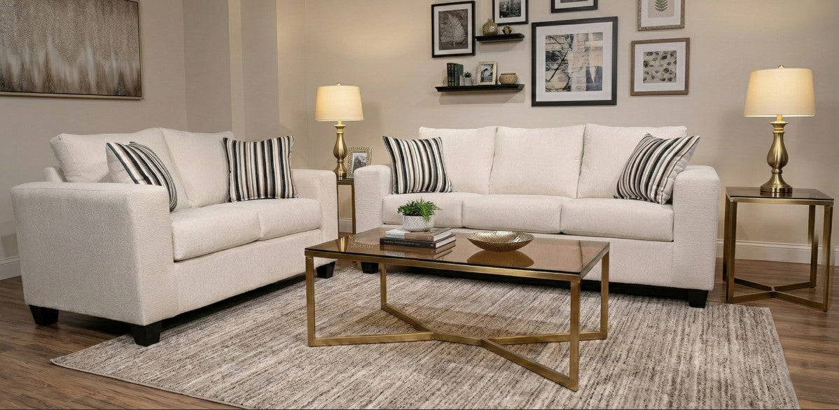 The Lancaster Logan Cream Loveseat