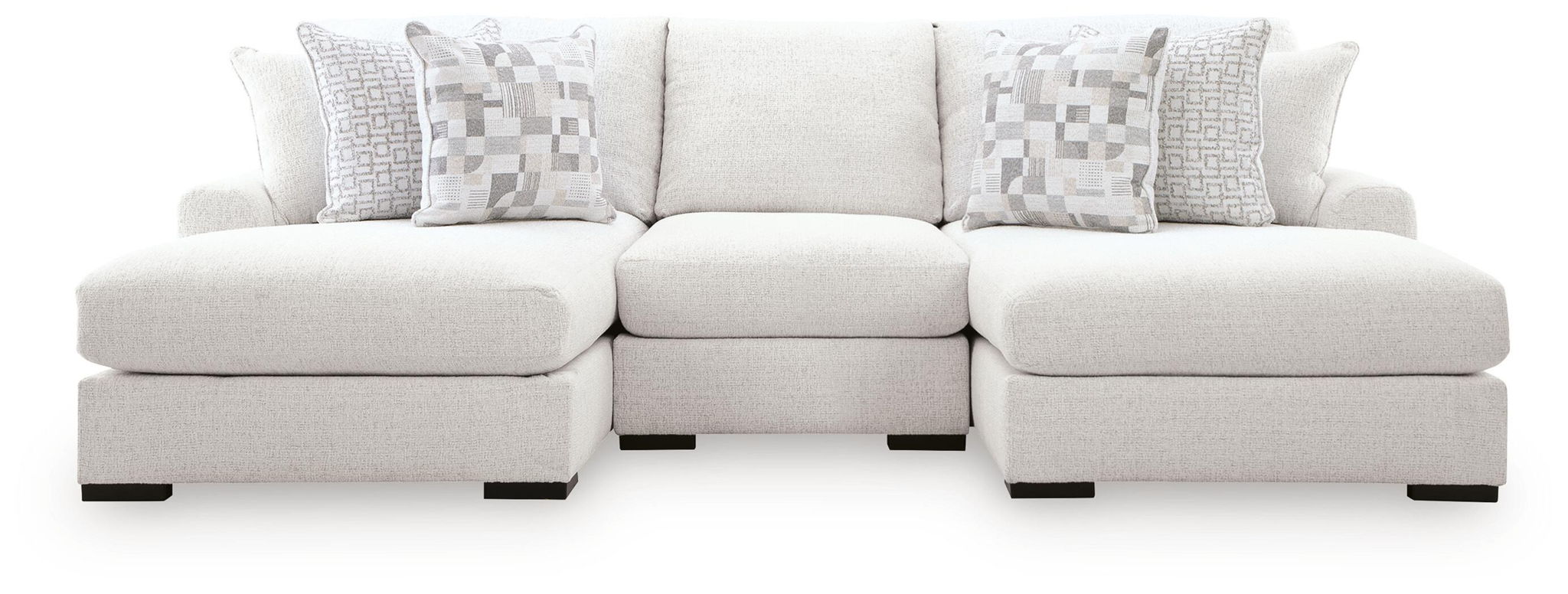 Wynncroft Manor - 3-Piece Double Chaise Sectional - Chalk