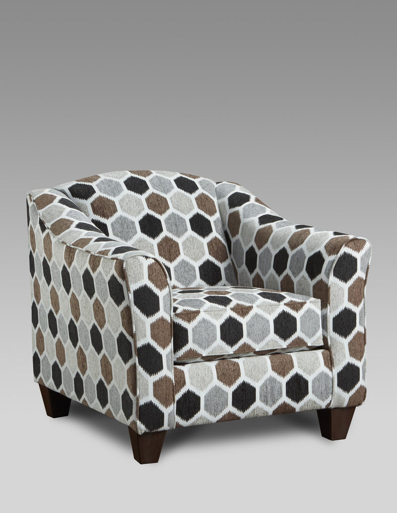 Anna Silver Accent Chair Block Party
