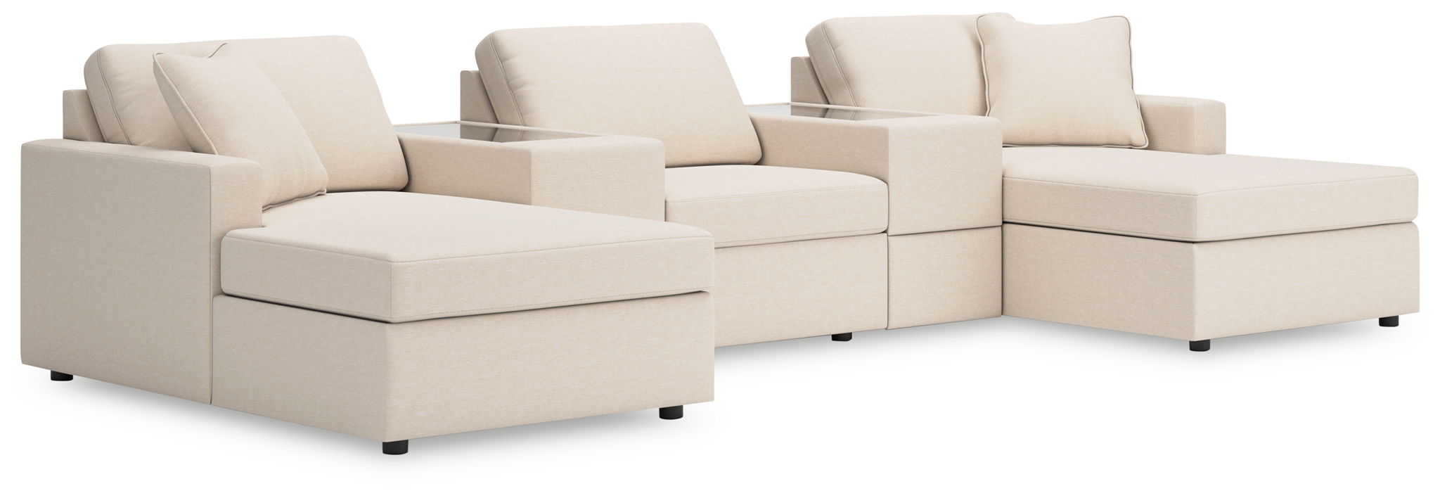 Modmax - 5-Piece Pit Sectional With Storage Consoles - Oyster