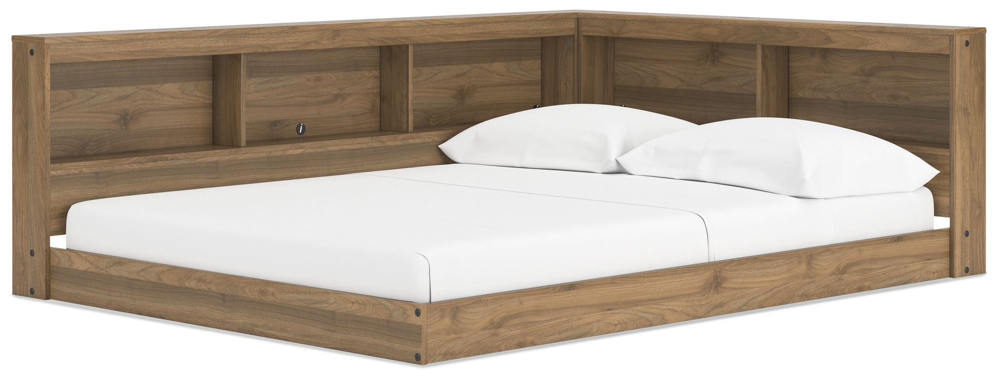 Deanlow - Full Bookcase Storage Bed - Honey
