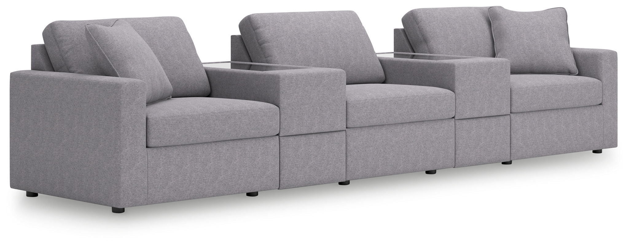 Modmax - 5-Piece Sectional With Storage Consoles - Granite