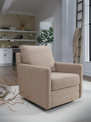Freybourne Next-Gen Nuvella Twill Swivel Accent Chair